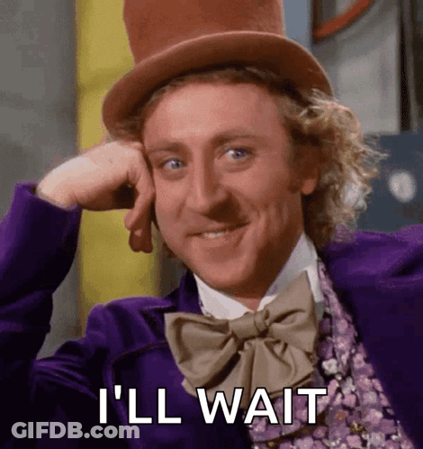 A Man Wearing A Top Hat And A Bow Tie Says I 'Ll Wait GIF
