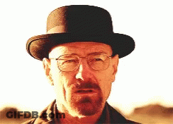 A Man Wearing A Top Hat And Glasses Is Looking At The Camera GIF