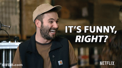 Man Smiling With Carhartt Vest Says It's Funny Right GIF