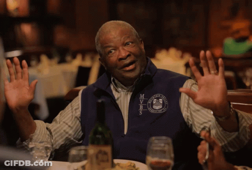 A Man Wearing A Vest That Says ' Mrs ' On It Says ' I 'M Joking ' GIF