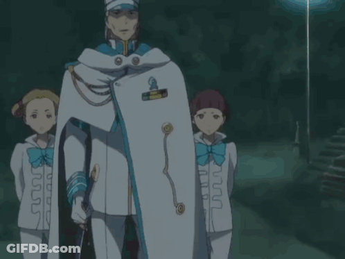 A Man Wearing A White And Blue Hat With A Gold Emblem On It GIF