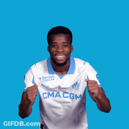 A Man Wearing A White Jersey That Says Cma Cgm On It GIF