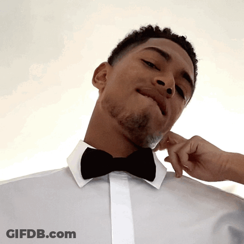 Man In White Shirt And Bow Tie GIF