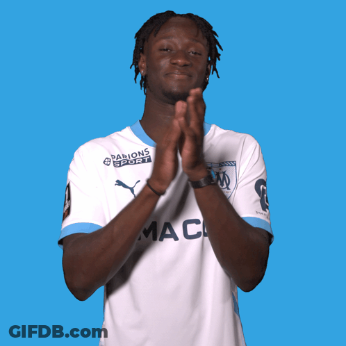 A Man Wearing A White Shirt That Says Parion Sport Is Clapping GIF