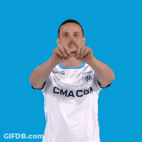 A Man Wearing A White Shirt With Cma Cgm Written On It GIF