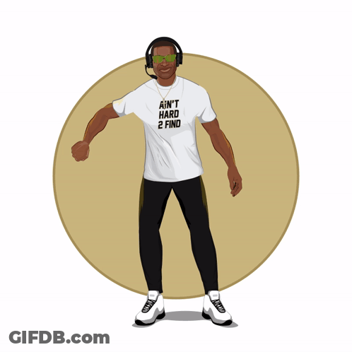 A Man Wearing A White T-Shirt That Says Ain T Hard 2 Find GIF