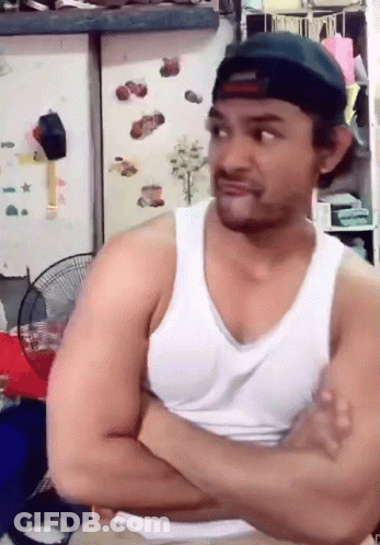Man With White Tank Top And Black Hat GIF