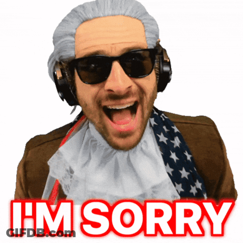 Man Wearing Wig And Sunglasses Saying I Sorry GIF