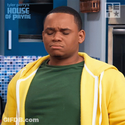 A Man Wearing A Yellow Hoodie And A Green Shirt From Tyler Perry 'S House Of Payne Making A Face GIF