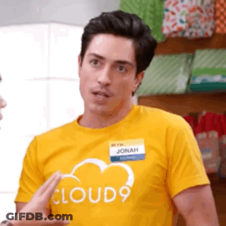 A Man Wearing A Yellow T-Shirt With The Name Jonah On It GIF
