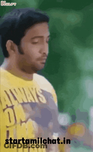 A Man Wearing A Yellow T-Shirt With The Words Always On It GIF