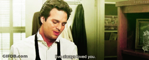 A Man Wearing An Apron Says " Live Always Loved You " GIF