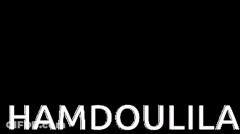 A Man Wearing An Orange Jacket And Tie Says Hamdoulia On The Screen GIF