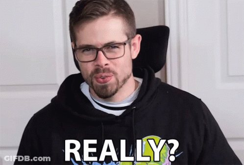 Man In Glasses And Black Hoodie With Really Shirt GIF