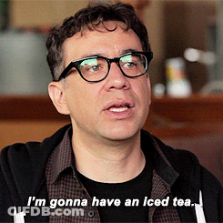 A Man Wearing Glasses And A Black Hoodie Says " I 'M Gonna Have An Iced Tea " GIF