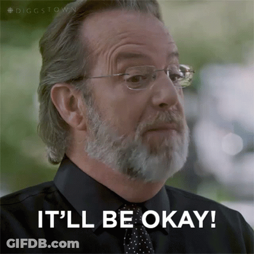 A Man Wearing Glasses And A Black Shirt Says It 'Ll Be Okay GIF