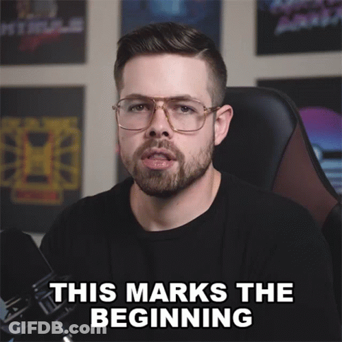 Man With Glasses Says This Marks The Beginning GIF