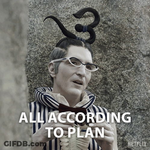 Man With Glasses And Bow Tie All According To Plan GIF