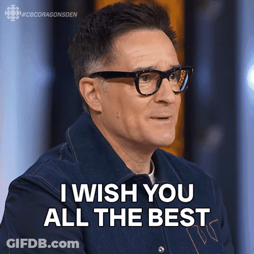 Man In Glasses And Denim Jacket Says I Wish You All The Best GIF