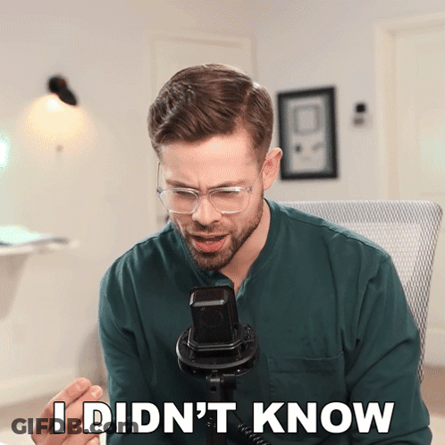 Man In Green Shirt And Glasses Saying I Didn't Know GIF