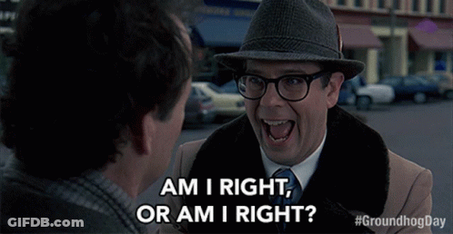 Man With Glasses And Hat Asking Am I Right Or Right GIF