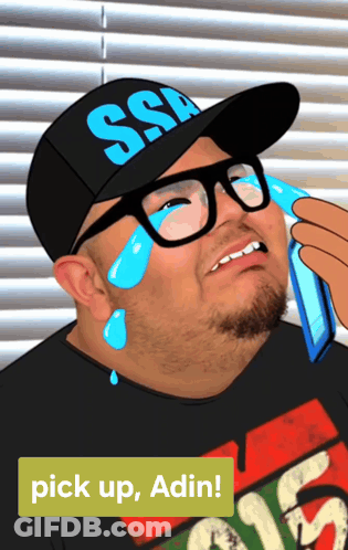A Man Wearing Glasses And A Hat With The Word Ssa On It Is Crying GIF