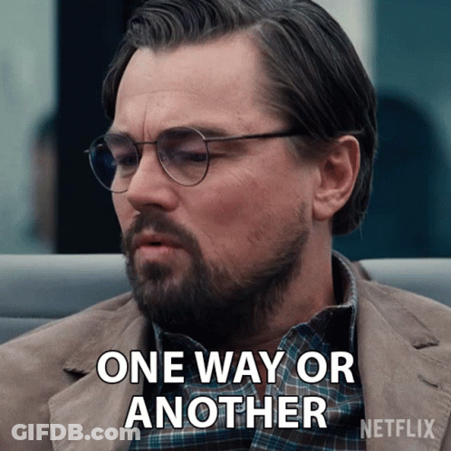 A Man Wearing Glasses And A Plaid Shirt Says " One Way Or Another " GIF