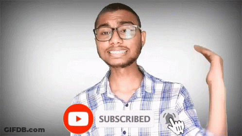 Man With Glasses And Plaid Shirt YouTube Subscribe GIF