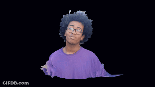 A Man Wearing Glasses And A Purple Shirt GIF