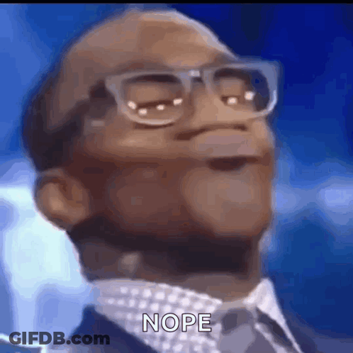 Man In Suit Making Funny Face Saying Nope GIF