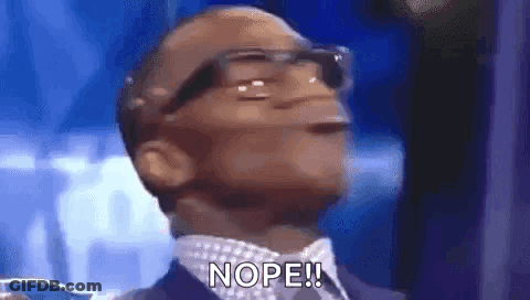 A Man Wearing Glasses And A Suit Says Nope . GIF