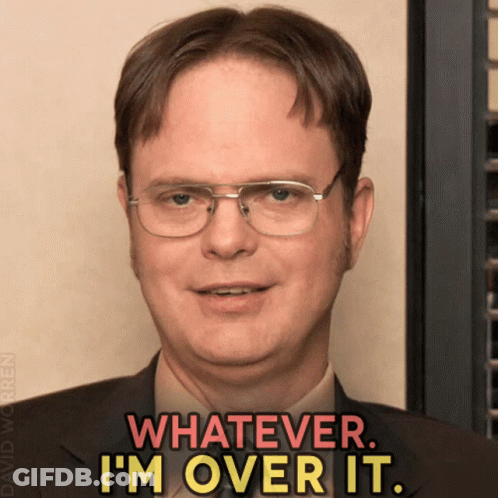 Man With Glasses Saying Whatever I'm Over It GIF