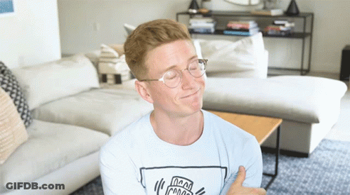 Man Wearing Glasses Giving Thumbs Up GIF