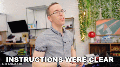 A Man Wearing Glasses And A Watch Says Instructions Were Clear GIF