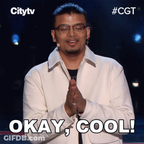 A Man Wearing Glasses And A White Jacket Is Clapping And Says Okay Cool GIF