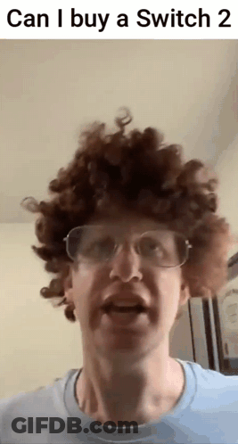 A Man Wearing Glasses And A Wig Says " Can I Buy A Switch " GIF