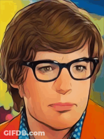 Man Wearing Glasses Making Funny Face GIF