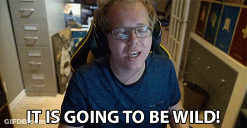 A Man Wearing Glasses And Headphones Says " It Is Going To Be Wild " GIF