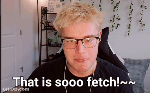A Man Wearing Glasses And Headphones Says " That Is Sooo Fetch " GIF