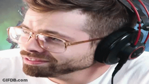 Man With Glasses And Headphones AKG GIF