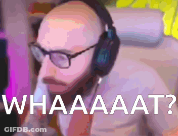 A Man Wearing Glasses And Headphones With The Words Whaaaat Behind Him GIF