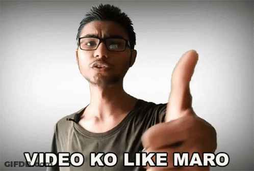 A Man Wearing Glasses Gives A Thumbs Up With The Caption Video Ko Like Maro GIF