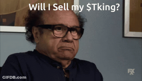 A Man Wearing Glasses Is Asking If He Will Sell His $ Tking GIF