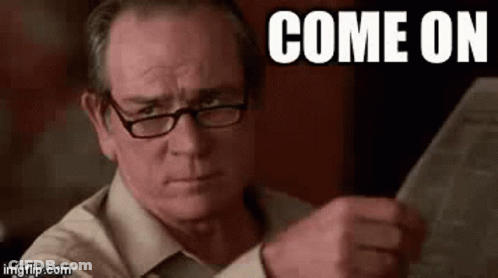 A Man Wearing Glasses Is Holding A Piece Of Paper And Says `` Come On '' . GIF