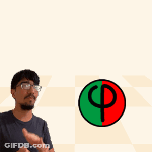 A Man Wearing Glasses Is Standing In Front Of A Sign That Says Fibonacci + Speedy Naccispeedy GIF