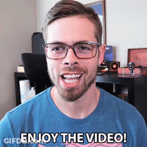 Man Wearing Glasses Saying Enjoy The Video GIF