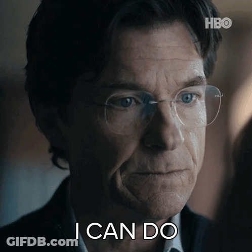 A Man Wearing Glasses Says " I Can Do " In Front Of A Hbo Logo GIF