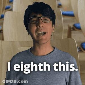 A Man Wearing Glasses Says " I Eighth This " GIF