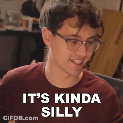 A Man Wearing Glasses Says It 'S Kinda Silly On A Screen GIF