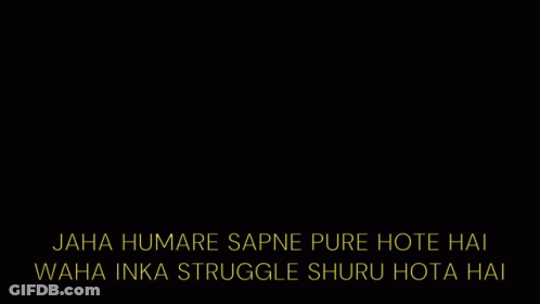 A Man Wearing Glasses Says " Jaha Humare Apne Pure Hote Hai Waha Inka Struggle Shuru Mota Hai " GIF